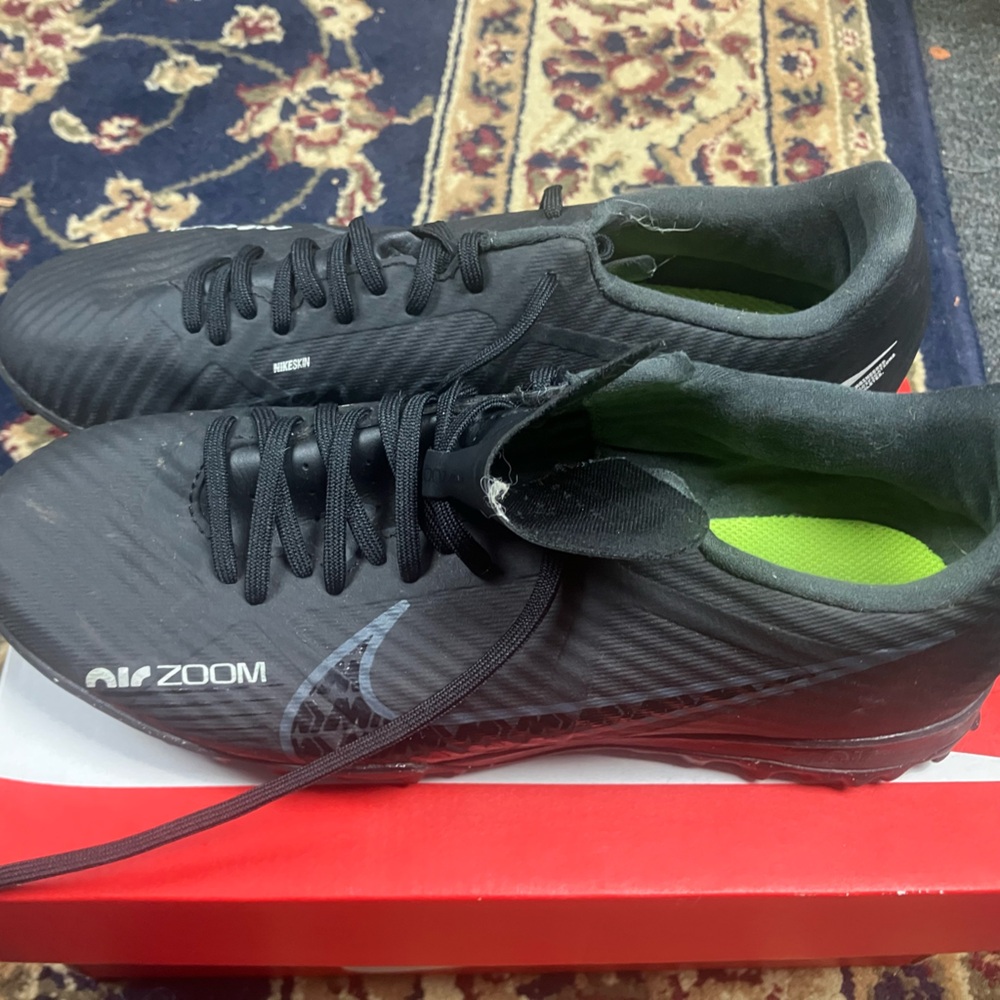 Nike Mercurial Vapor 15 Pro FG Black Soccer Cleats Football Boots size 6.5 Youth